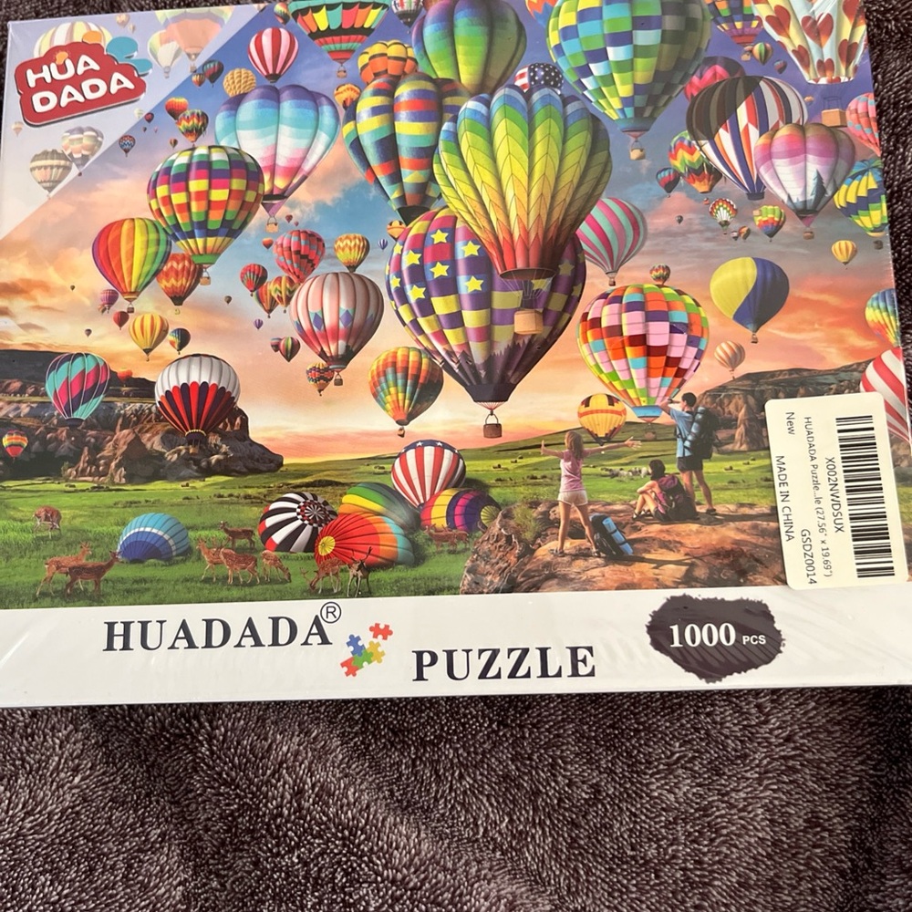 HUADADA Hot Air Balloon 1000-Piece Puzzle - Colorful Scenic Design
